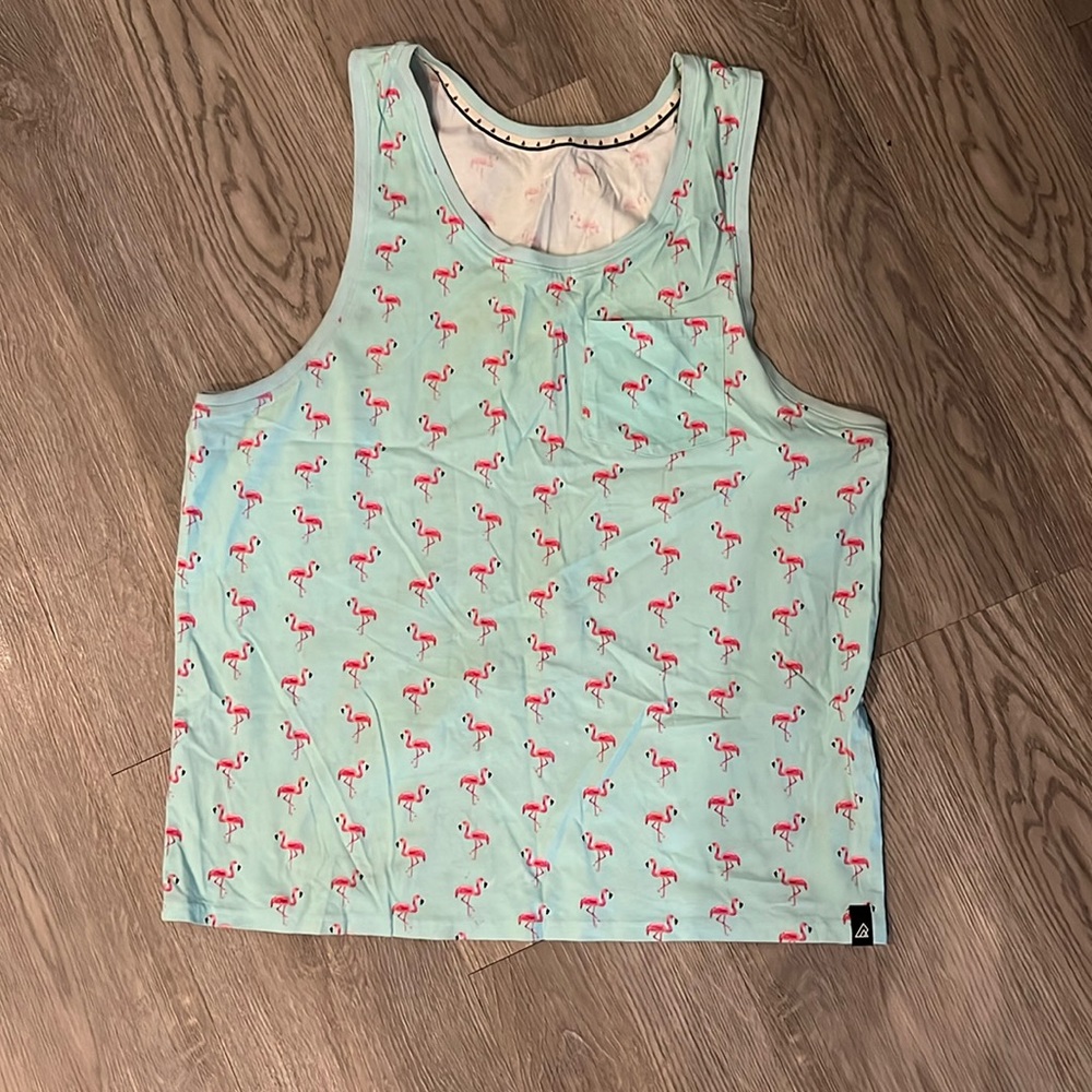 Men’s Flamingo pattern tank top